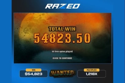 55K Razed Slot Win