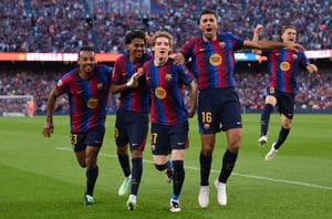 Barcelona celebrate yamal nou