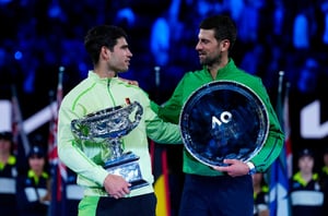 Carlos Alcaraz australian open trophy