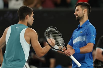 Carlos Alcaraz djokovic hands