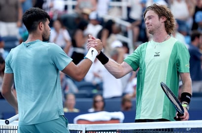 Carlos Alcarez (L) & Andrey Rublev