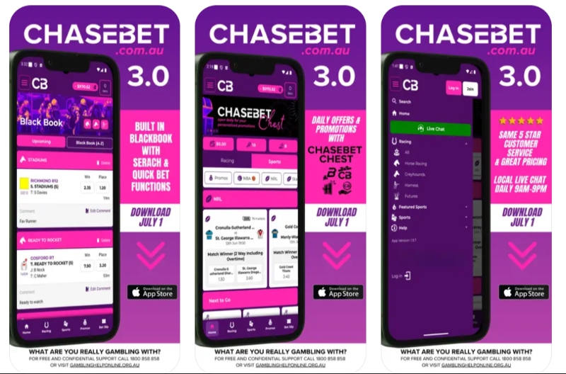 Chasebet App Interface Screenshot