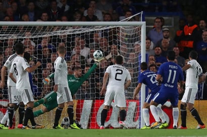 Chelsea's Pedro scores