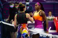 Coco Gauff Maria Sakkari hands
