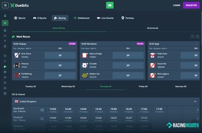 Duelbits Racing Page Racing Insider