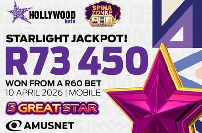 Hollywoodbets 73K Starlight Jackpot