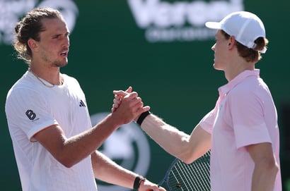 Jannik Sinner Alexander Zverev hands