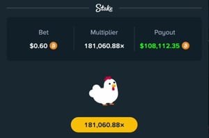 108K Stake Chicken Win