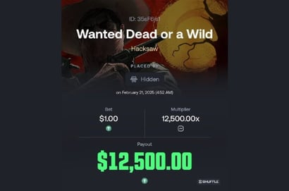 12500 Wanted Max Win at Shuffle