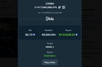$133K Limbo Multiplier Win