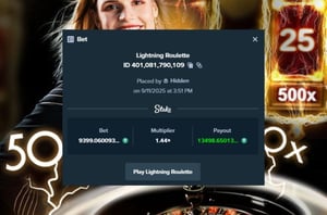 13K Lightning Roulette Win