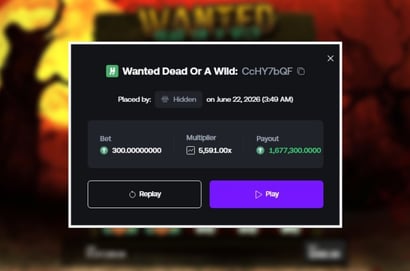1677K Wanted Win at Shuffle FT