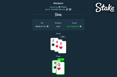 1m Stake Blackjack Win