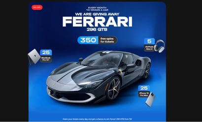 1win Lucky Drive Ferrari 296 GTB