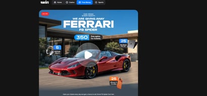 1win Lucky Drive Ferrari F8 Spider