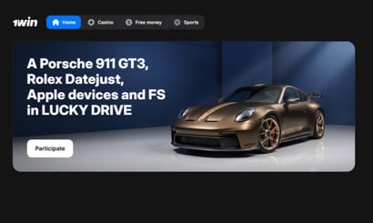 1win Lucky Drive Win a Porsche 911 GT3