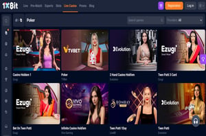 1xBit Crypto Poker