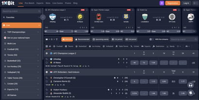 1xBit live in-play betting