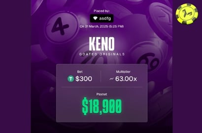 20K Goated Keno Big Win