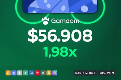 56K Gamdom Dice Win