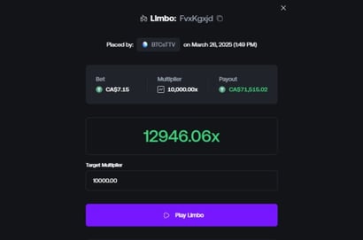 71K Shuffle Originals Limbo Win