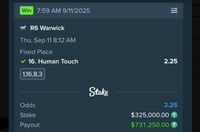 $730K Horse Racing Big Win