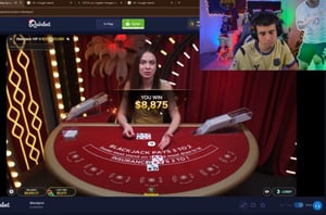 8K Rainbet Blackjack Win