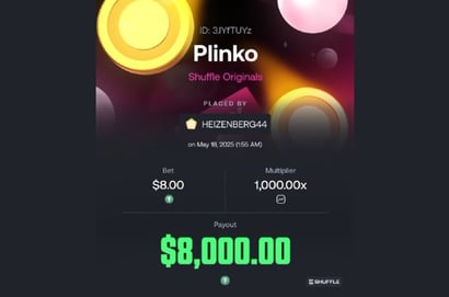 8K Shuffle Plinko Max Win