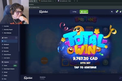 Andy Milonakis 10K Rainbet Win