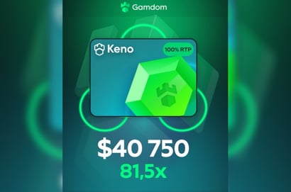 Big Win on Keno at Gamdom