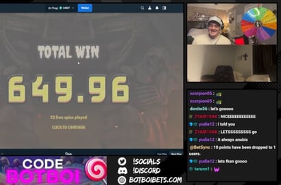 BotBoiBets Hand of Anubis Win