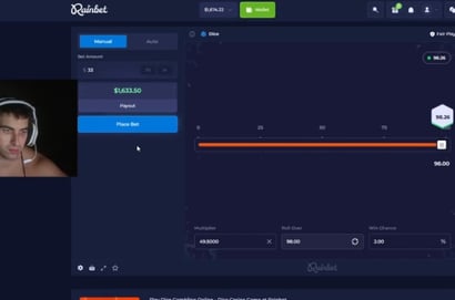 DaddyPTwitch Improbable Rainbet Dice Win