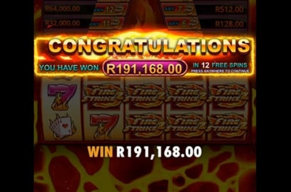 Fire Strike 2 Win at Easybet