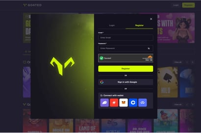 Goated sign up
