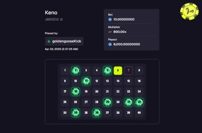 Golden Goose Keno Win