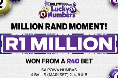 Hollywoodbets 1M Lucky Numbers Win