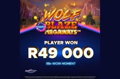 Jackpot City Wolf Blaze Megaways Big Win