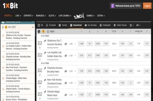 NBA Betting at 1xBit