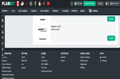 Paysafecard Betting at Planbet