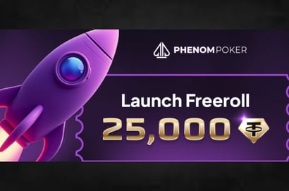 Phenom Poker 25K USDT Launch Freeroll