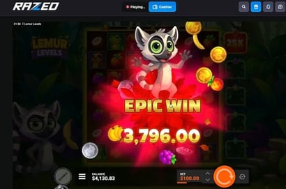 Lemur Levels Delivers $3.7K Hit From $100 Bonus Buy