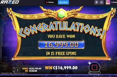 Razed Casino Big Win - 17K on Gates of Olympus