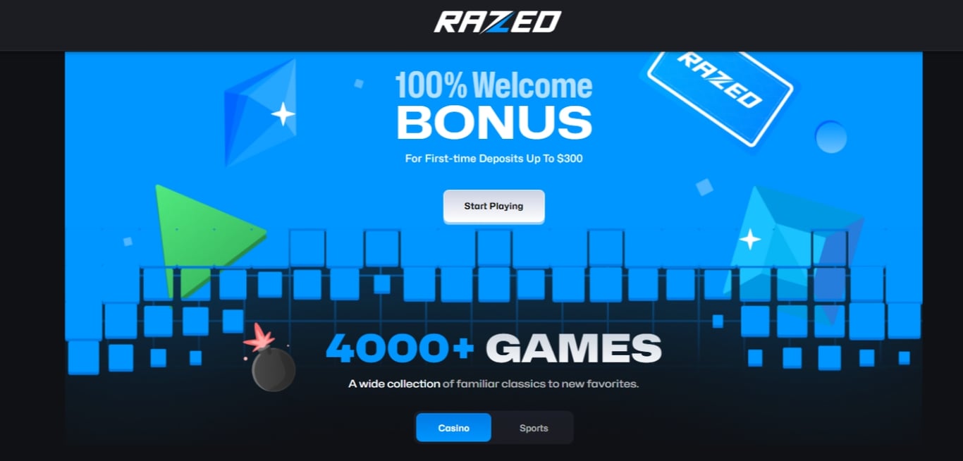 Razed Casino Promotional Banner