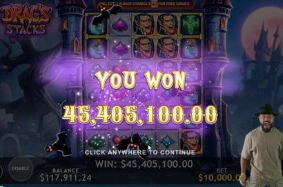 Record $45 million slot win
