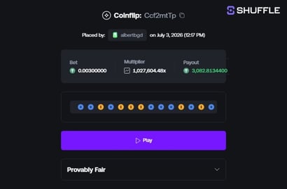Shuffle Coinflip Max Multiplier