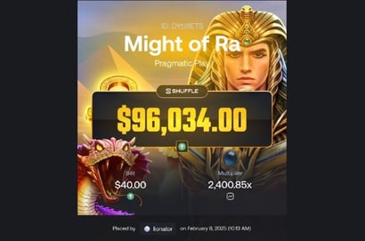 Shuffle Player Wins 96K On Pragmatic Play Might of Ra