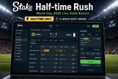 Stake Half-time Rush Live Odds Boosts