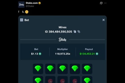 Stake Mines Tweet