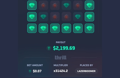 Lazerboomer Turns $0.07 into $2,199.69 on Thrill Original Mines
