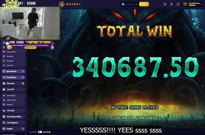 Tim 340K Roobet Beast Win
